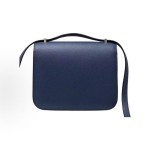 HERMES Constance 18 Silver buckle crossbody single-shoulder bag 18 Women\'s 7U Navy Navy Blue